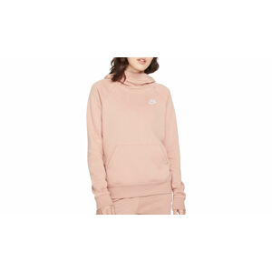 Nike Sportswear Essential Fleece Funnel-Neck Pullover Hoodie-L ružové BV4116-609-L