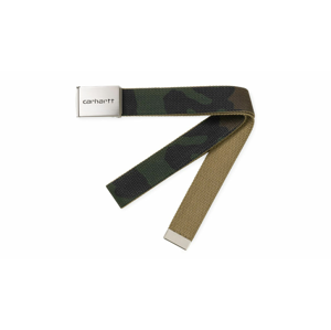 Carhartt WIP Clip Belt Chrome - Camo Laurel zelené I019176_64000 - vyskúšajte osobne v obchode