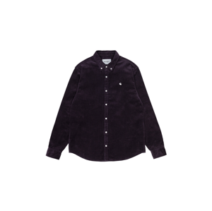 Carhartt WIP L/S Madison Cord Shirt Dark Iris / Black bordová I029958_0L0_XX