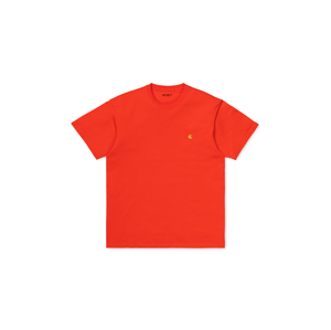 Carhartt WIP S/S Chase T-Shirt Safety Orange / Gold oranžové I026391_0G0_90 - vyskúšajte osobne v obchode