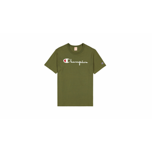 Champion Script Logo Crew Neck T-Shirt zelené 210972-GS554