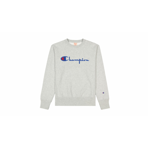 Champion Script Logo Reverse Weave Sweatshirt šedé 212576-F19-EM004 - vyskúšajte osobne v obchode
