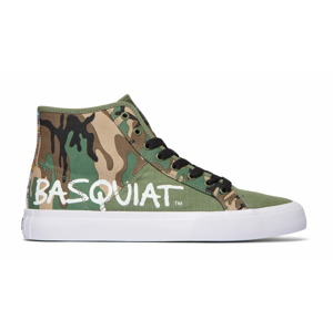 DC Shoes x Basquiat Manual High-Top Camo Shoes  6 zelené ADYS300687-BLM-6