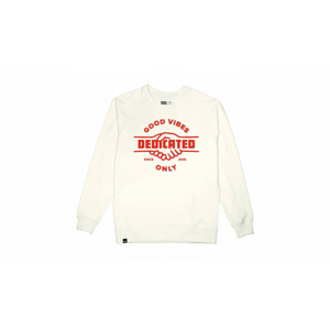 Dedicated Sweatshirt Malmoe Good Hands Off-White biele 16108