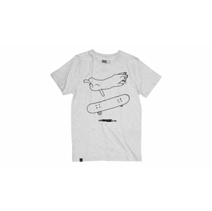Dedicated T-shirt Stockholm Cat Flip Grey Melange-XL šedé 16074-XL