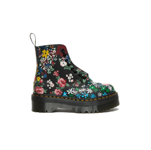 Dr. Martens Sinclair Floral Mach Up Leather Platform Boots 4 čierne DM27128001-4