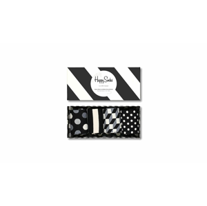 Happy Socks Black and White Gifts Box 4-Pack čierne XCBW09-9100 - vyskúšajte osobne v obchode