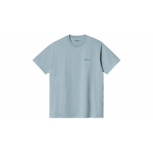 Carhartt WIP S/S Script Embroidery T-Shirt Frosted Blue XL modré I025778_0SO_XX-XL