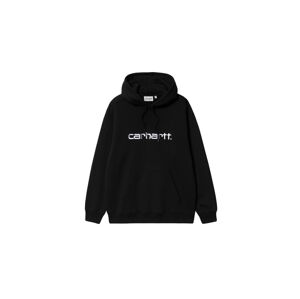 Carhartt WIP W Hooded Carhartt Sweatshirt Black/ White L čierne I027476_0D2_XX-L
