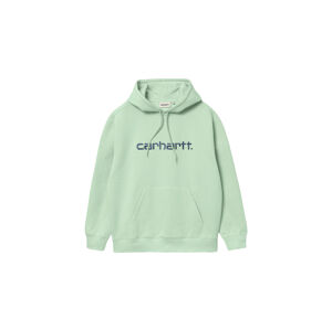 Carhartt WIP W Hooded Carhartt Sweatshirt Pale Spearmint/ Icy Water zelené I027476_0T6_XX