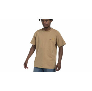 Carhartt WIP S/S American Script T-Shirt Dusty H Brown hnedé I029956_07E_XX