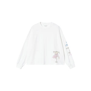 Carhartt WIP W Long Sleeve Verdant Fantasy T-shirt M biele I030157_02_XX-M