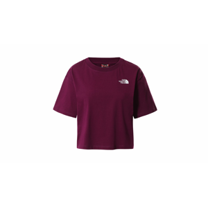 The North Face W Cropped Sd Tee bordová NF0A4SYCGP5