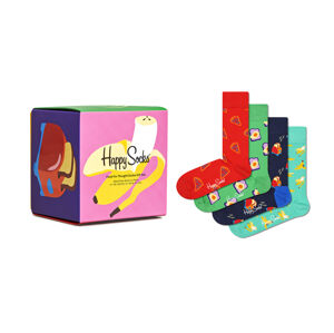 Happy Socks Food For Thought Socks Gift Set 4-Pack M-L-(41-46) farebné XFFT09-0200-M-L-(41-46)